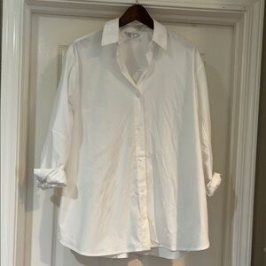 Classic White Women's Button-Up Shirt